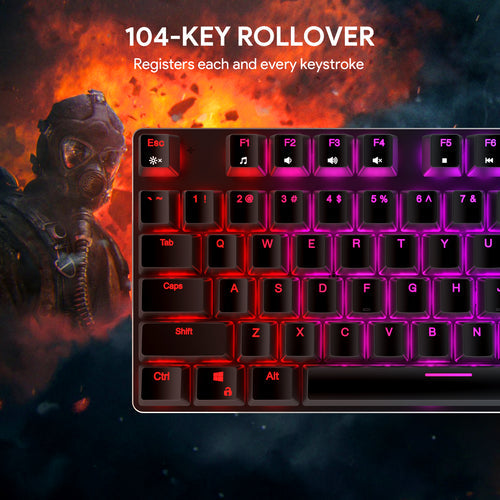 Aukey Keyboard KMG12 Mechanical 104 key Red Switch Aukey Keyboard KMG12 Mechanical 104 key Red Switch